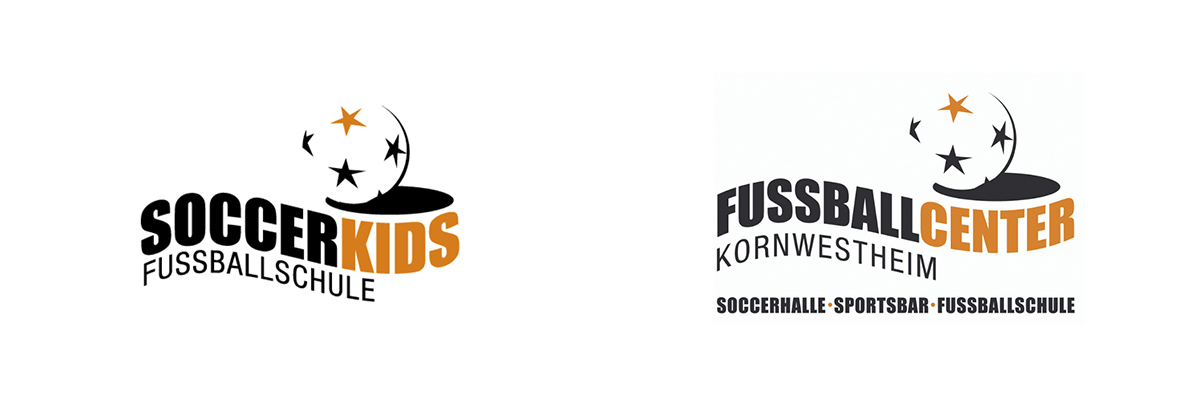 Logos der Fußballschule und des Fußballcenters